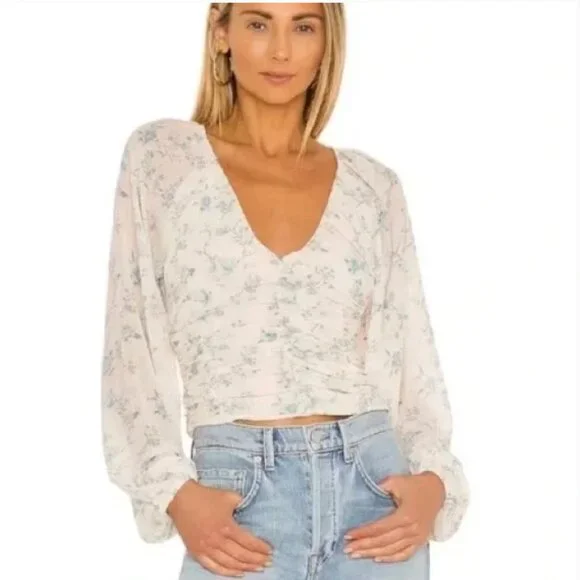 💎NEW: Free People - Vintage Floral Design Blouse - Picture 3 of 8